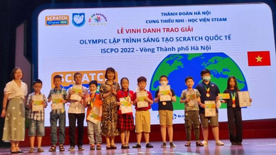 Lộ diện quán quân Cuộc thi Olympic Lập trình sáng tạo Scratch Quốc tế 2022 Vòng Thành phố