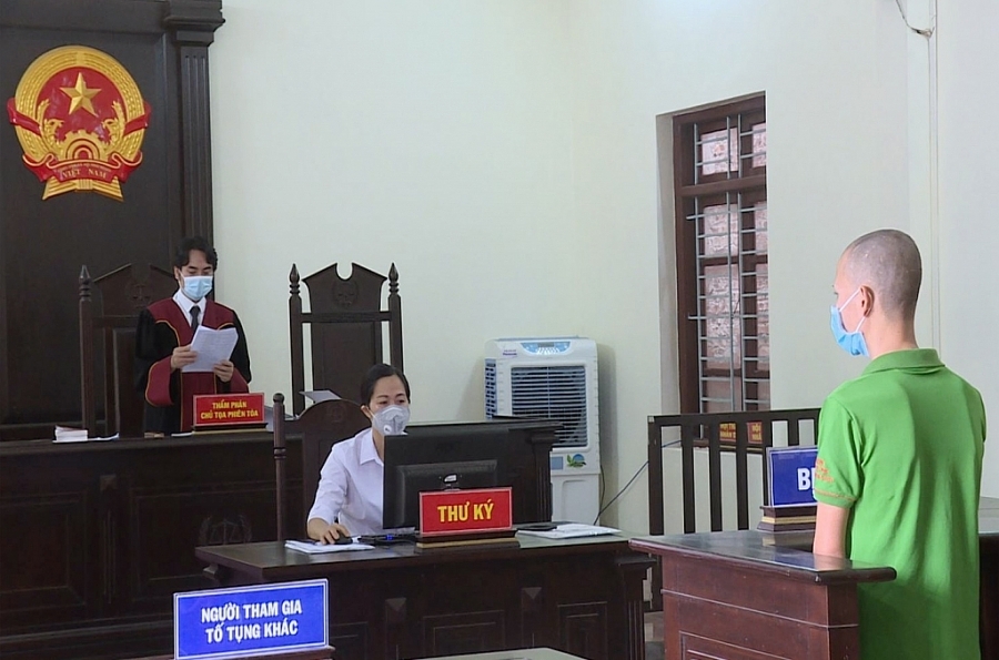 Bị cáo Tài tại phiên xét xử sơ thẩm ngày 8/6