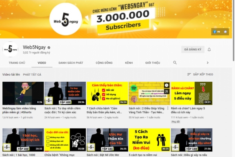 Kênh YouTube Web5Ngay