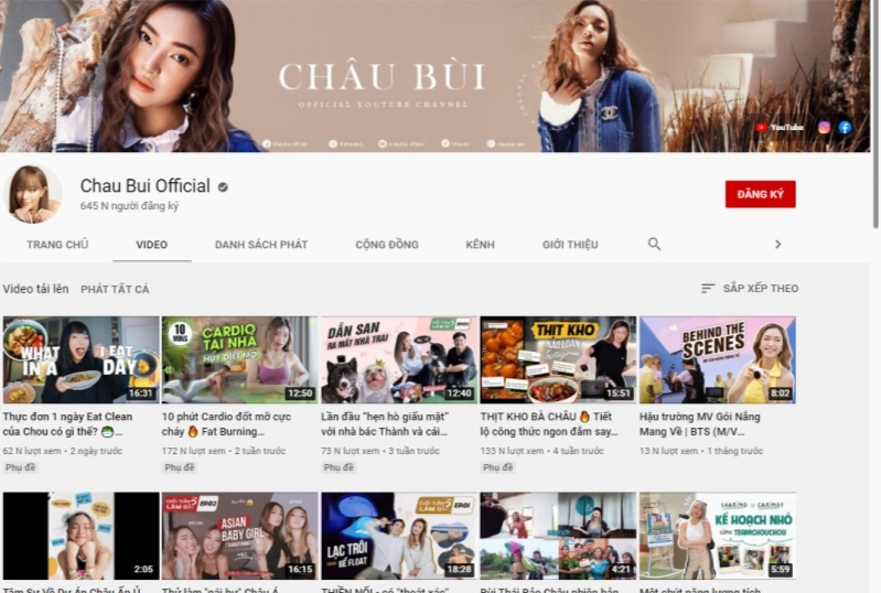 Kênh YouTube Chau Bui