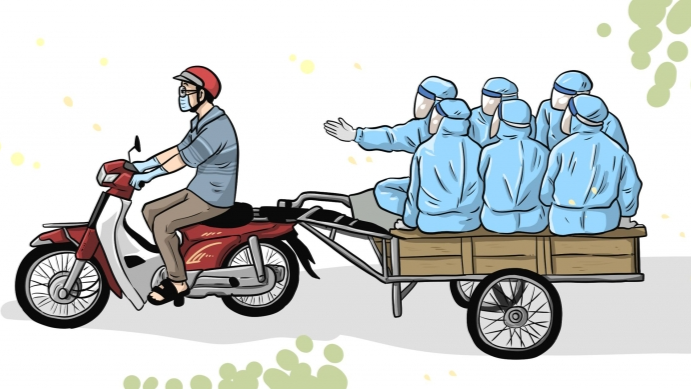 Cổ vũ tinh thần đoàn kết trong mùa dịch qua những bức vẽ “đáng yêu” Cổ vũ tinh thần đoàn kết trong mùa dịch qua những bức vẽ “đáng yêu”