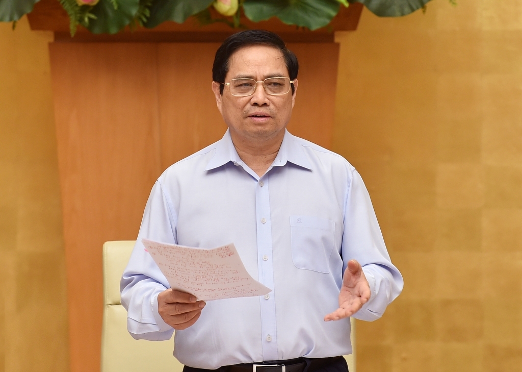 Thủ tướng Phạm Minh Chính chủ trì hội nghị (Ảnh: VGP/Nhật Bắc)