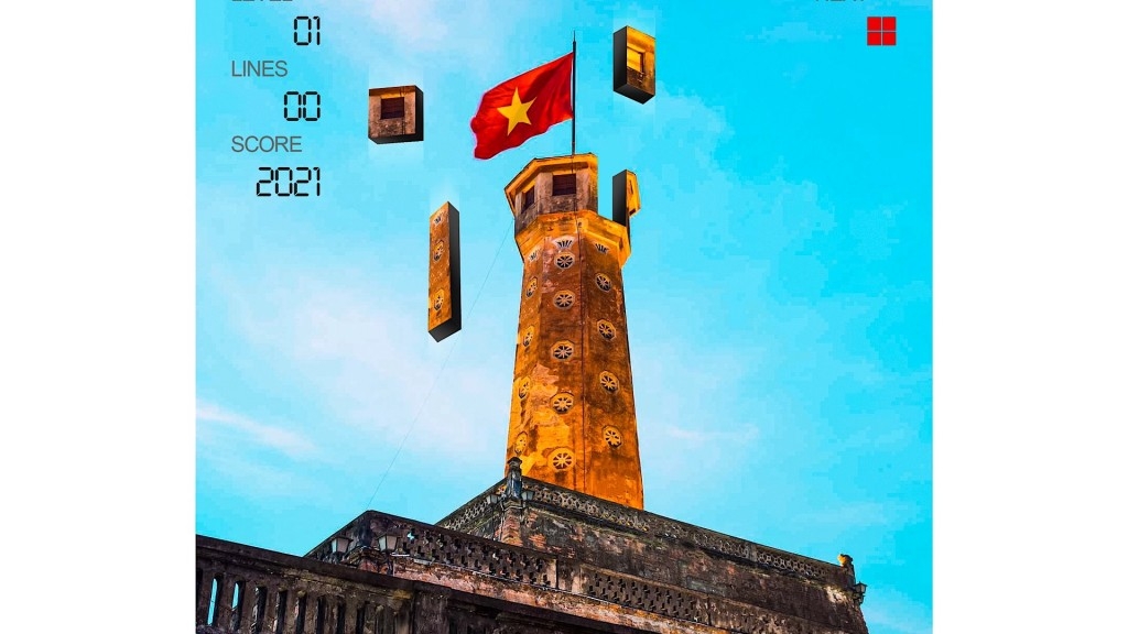 Hình ảnh Cột Cờ Hà Nội trở thành trò chơi Xếp Gạch gây nghiện thuở nào Hình ảnh Cột Cờ Hà Nội trở thành trò chơi Xếp Gạch gây nghiện thuở nào