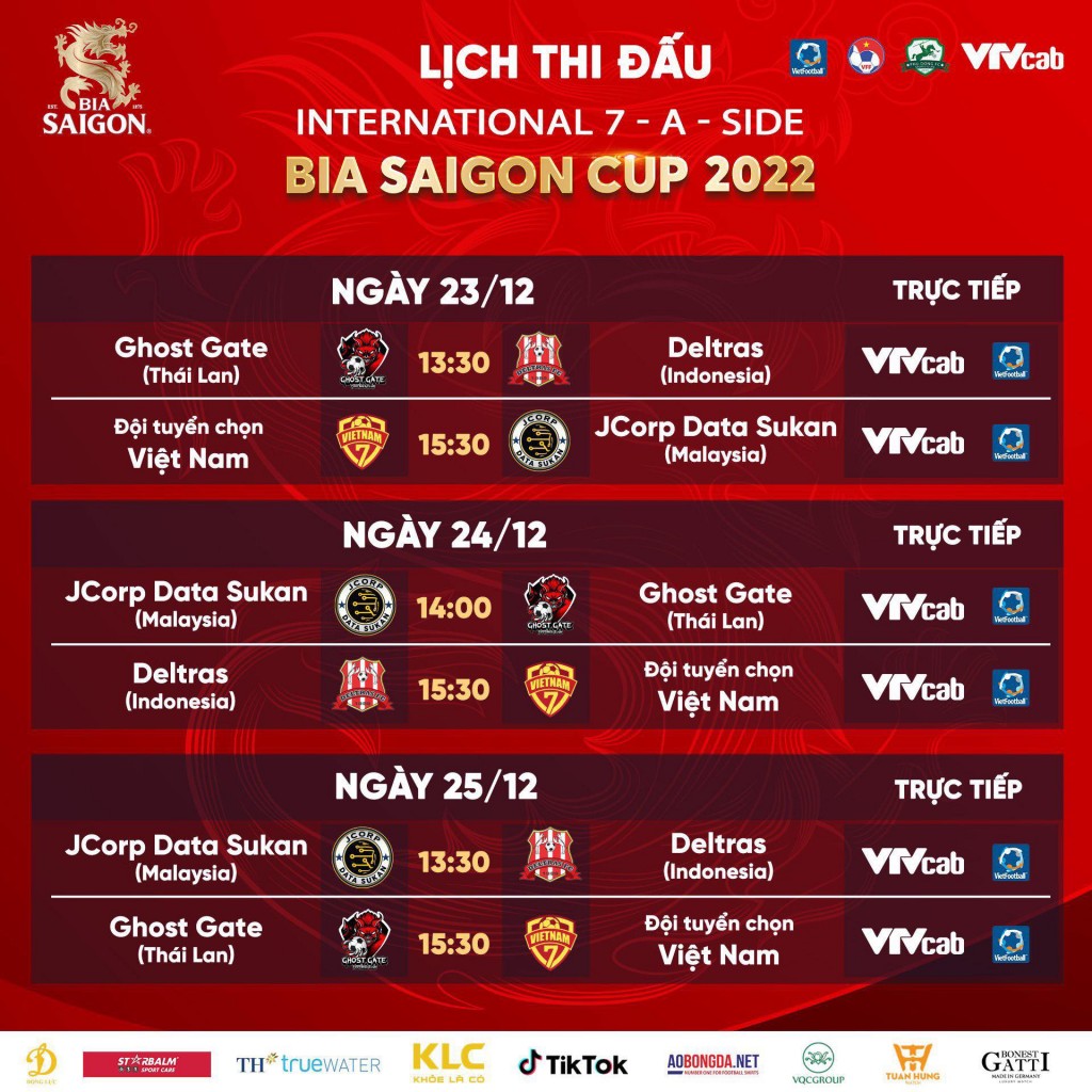 Lần đầu ra mắt Giải bóng đá 7 người quốc tế Cúp Bia Saigon 2022 Lần đầu ra mắt Giải bóng đá 7 người quốc tế Cúp Bia Saigon 2022