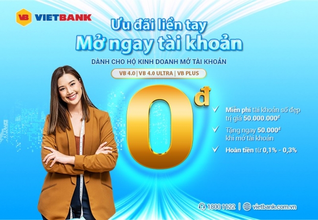 Vietbank dành nhiều ưu đãi cho hộ kinh doanh, tiểu thương