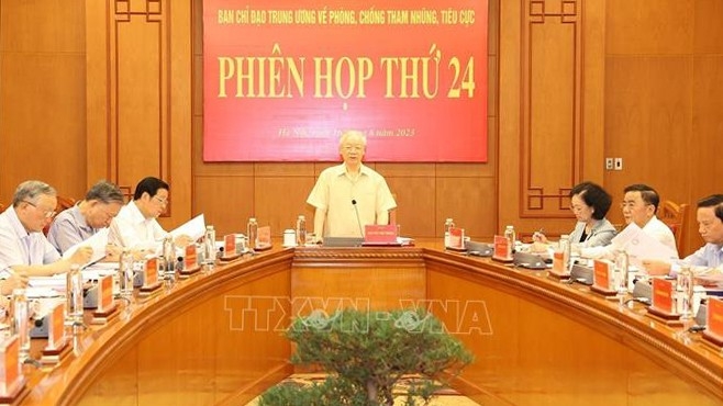 Tổng Bí thư chủ trì Phiên họp thứ 24 Ban Chỉ đạo Trung ương về phòng, chống tham nhũng, tiêu cực