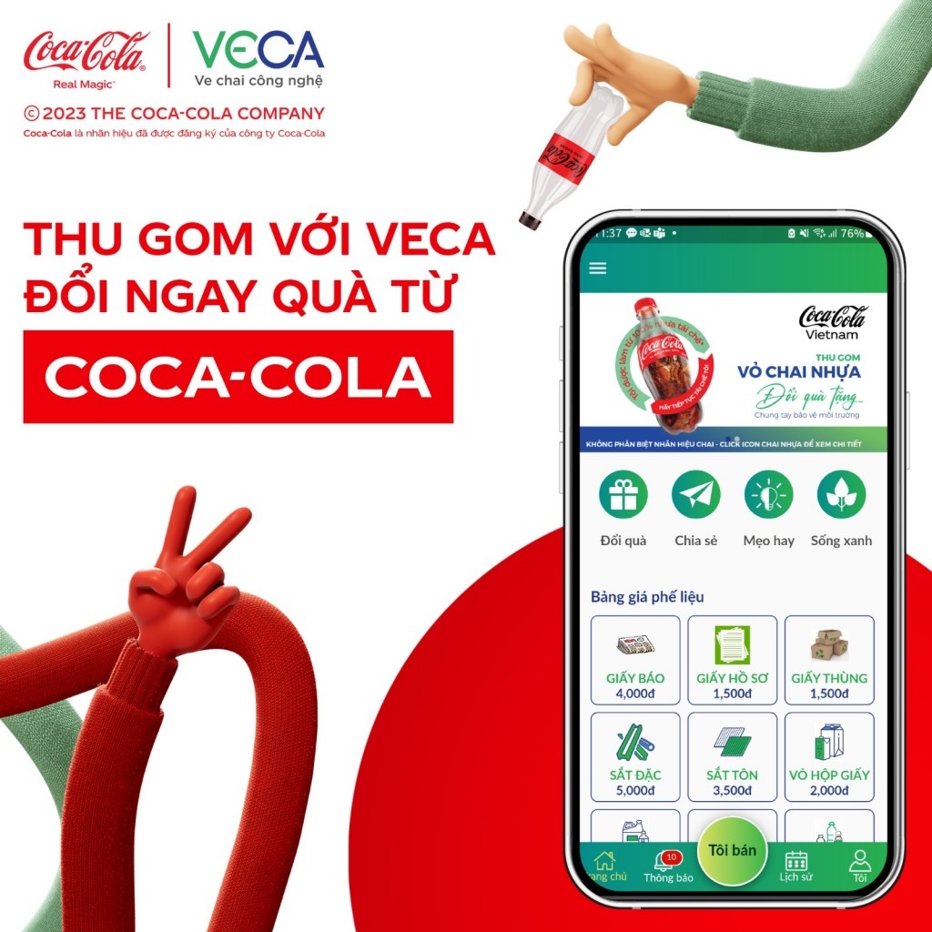 Coca-Cola triển khai chiến dịch "Chai nhựa tái sinh, hành trình tiếp nối"