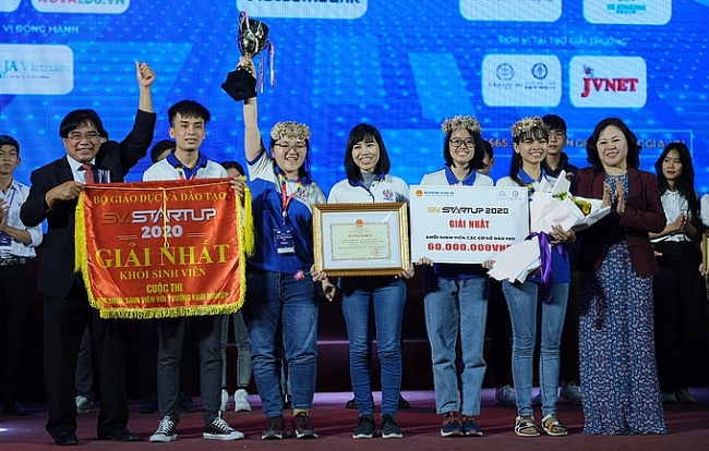 Giải nhất cuộc thi khởi nghiệp cho học sinh, sinh viên 2020 thuộc về Đại học Đại học Sư phạm Kỹ thuật TP. HCM