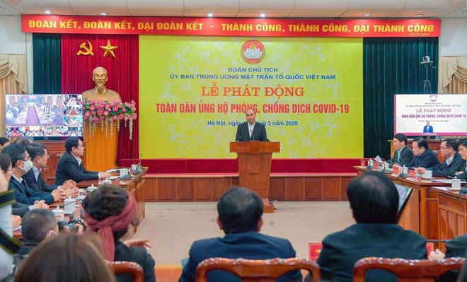 Vietcombank ủng hộ 10 tỷ tại Lễ phát động toàn dân chung tay phòng, chống dịch COVID-19