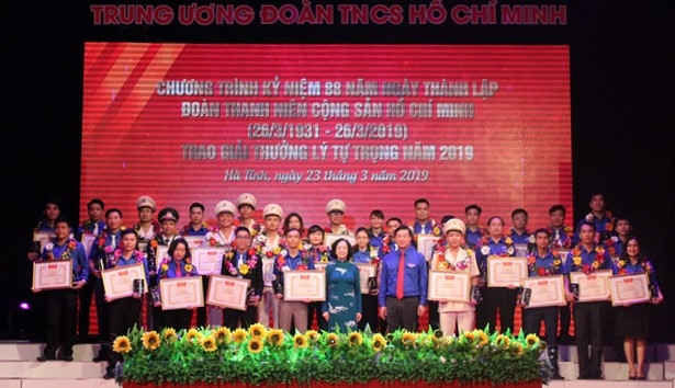 Các cá nhân nhận giải thưởng Lý Tự Trọng năm 2019