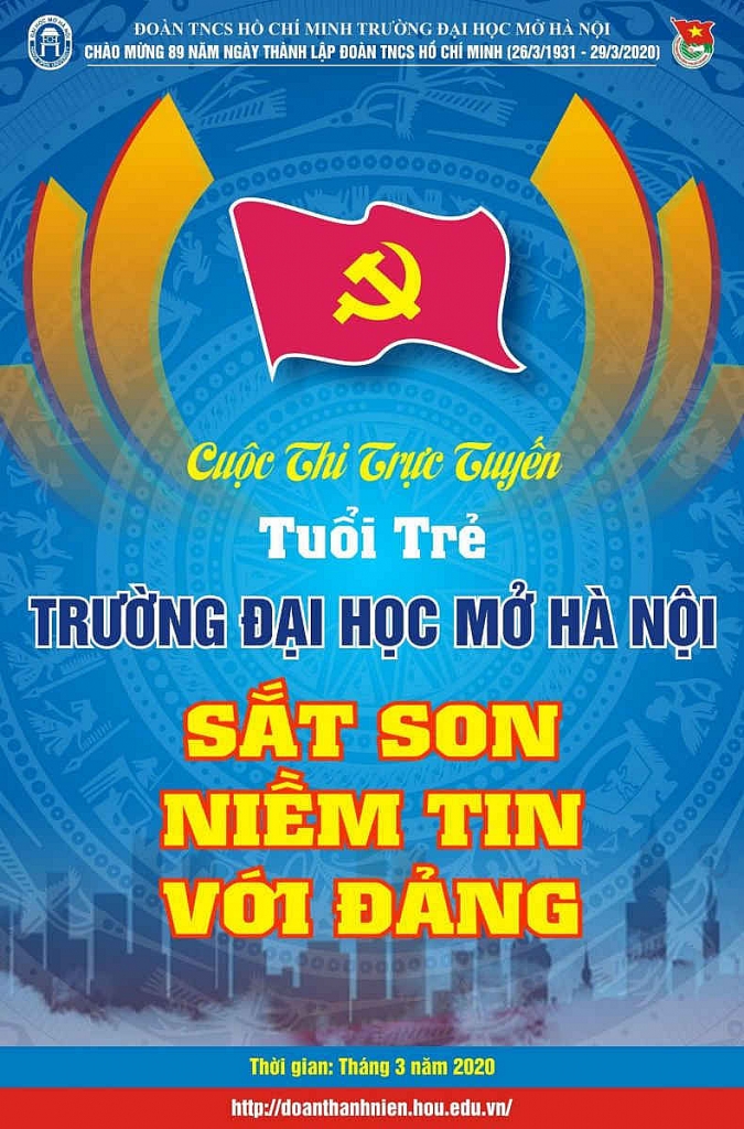 Sinh viên Đại học Mở Hà Nội hào hứng thi tìm hiểu về Đảng