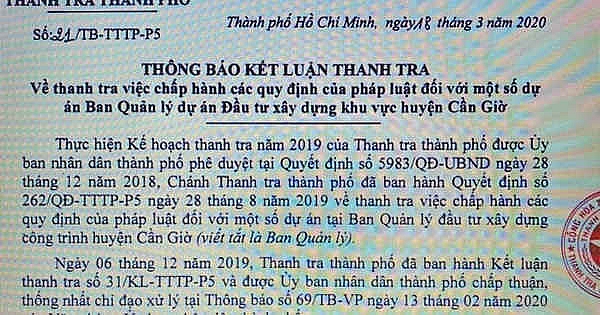 TP HCM: Hàng loạt dự án ở huyện Cần Giờ bị... tuýt còi!