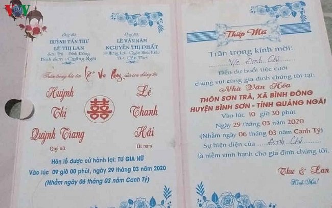 Hoãn đám cưới tới 2 lần để phòng dịch Covid-19