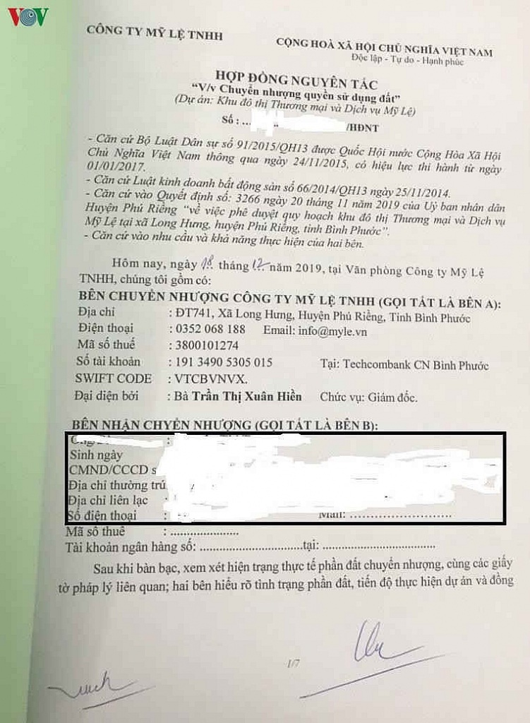 Dự án Mỹ Lệ Capital ở Bình Phước mù mờ pháp lý?