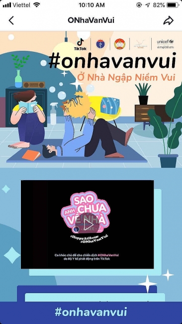 TikTok khởi động chiến dịch “Ở Nhà Vẫn Vui” (#onhavanvui), chung tay chống dịch COVID-19