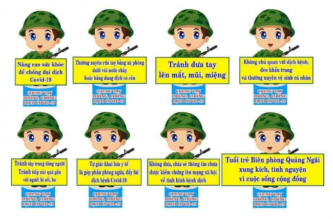 Banner mẫu hình thanh niên ngộ nghĩnh truyền thông điệp chống Covid-19