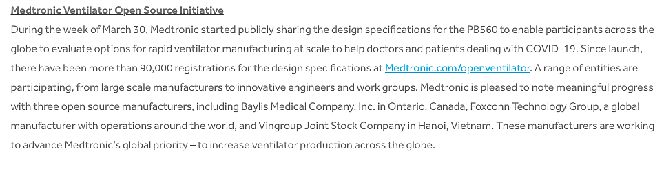 Hãng y tế Mỹ xác nhận Vingroup là 1 trong 3 đơn vị được cấp bản quyền sản xuất máy thở