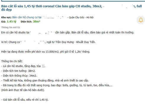 Đua nhau rao bán nhà mặt tiền, chung cư.