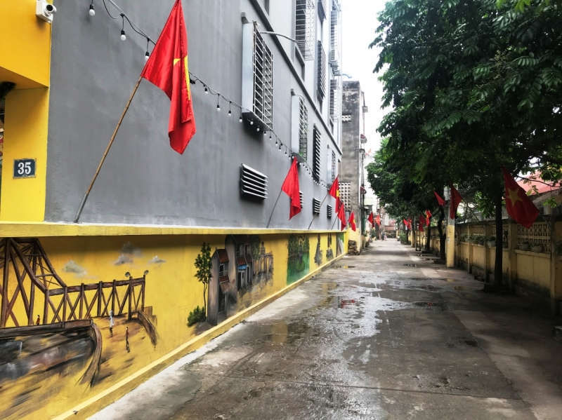 Ng&otilde; phố sạch được t&ocirc; điểm th&ecirc;m đẹp bởi