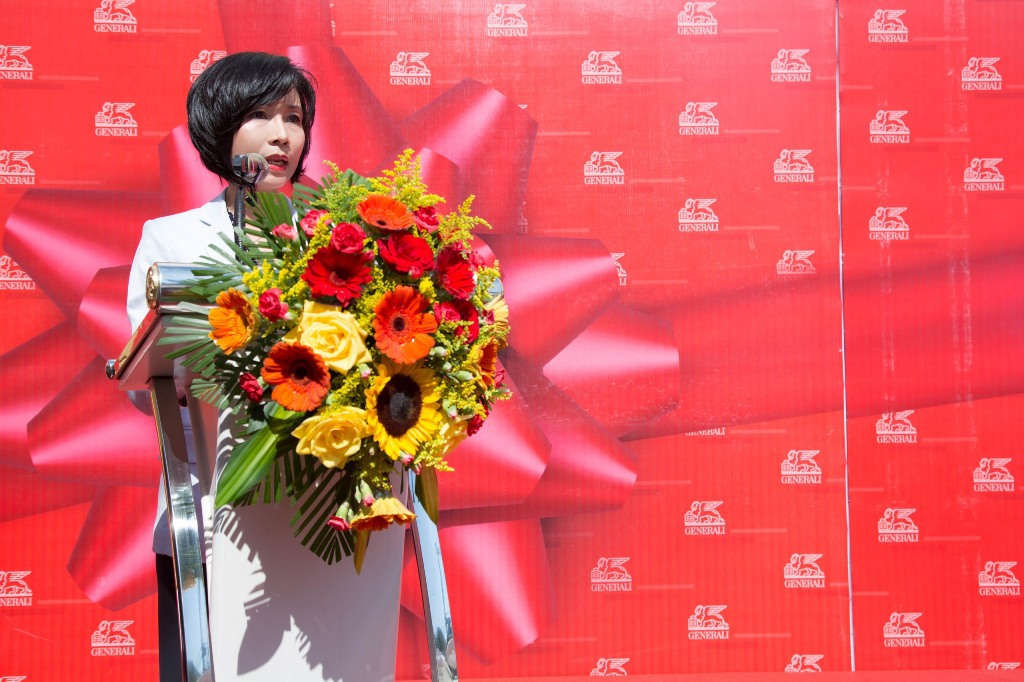 à Tina Nguyễn, Tổng Giám đốc Generali Việt Nam, phát biểu tại Lễ khai trương Văn phòng Chi nhánh mới - GenTower Đà Nẵng