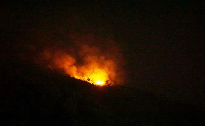 Đang cháy lớn trên đỉnh núi Sọ ở Đà Nẵng, lực lượng chức năng chưa thể tiếp cận - 1