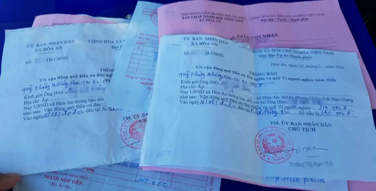 Xã nghèo ở Hậu Giang thu quỹ tự nguyện theo kiểu ‘bắt buộc’ - 1