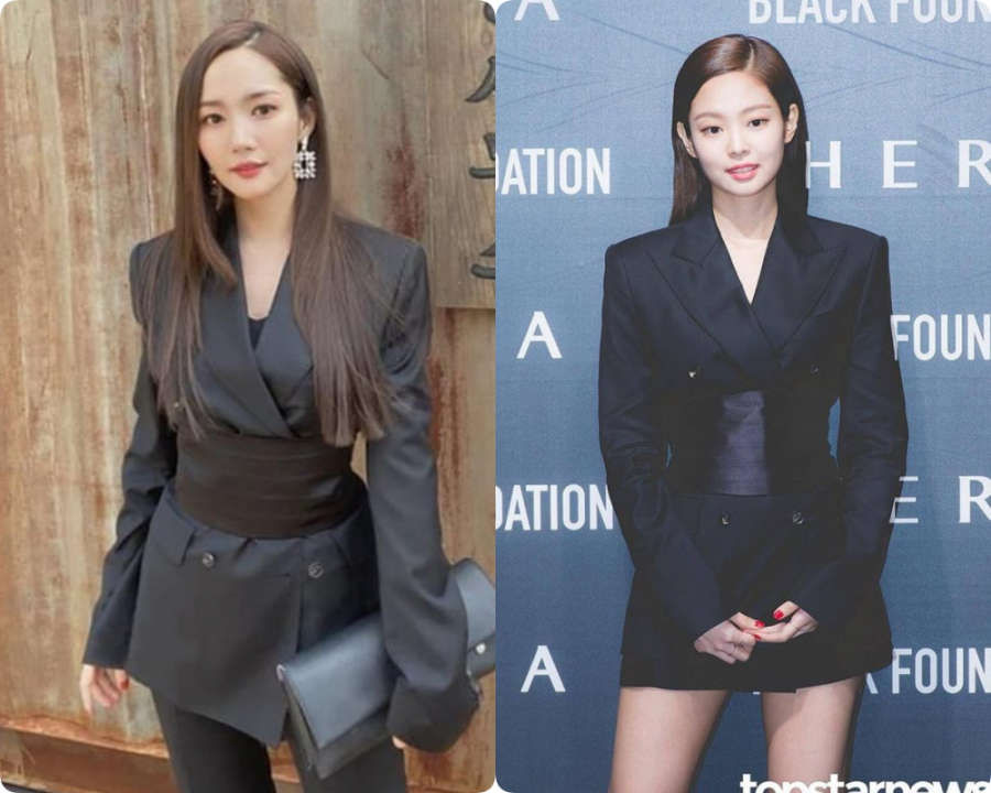 Lần đầu thấy Jennie (Black Pink) lép vé phong cách khi 'đụng hàng' với đàn chị Park Min Young - Ảnh 5
