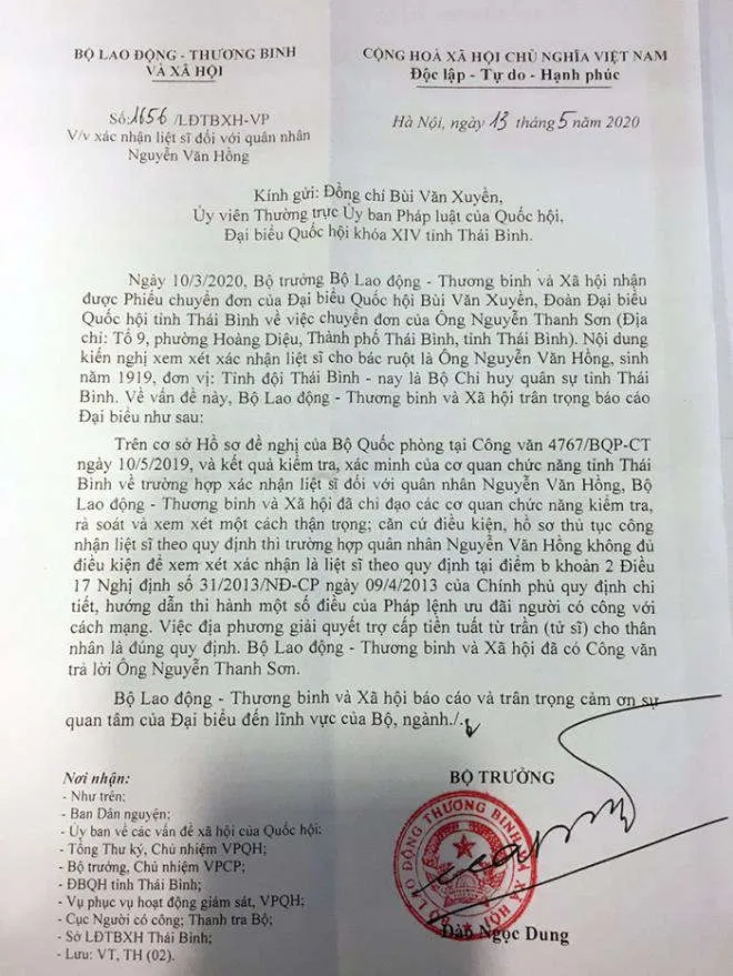 Quân nhân hy sinh 66 năm vẫn chưa được công nhận liệt sỹ - 2