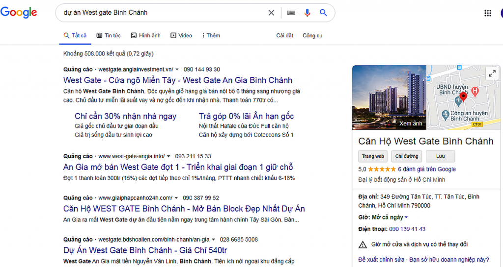 Bất ngờ sự thật về dự án West Gate Bình Chánh được quảng cáo như mơ