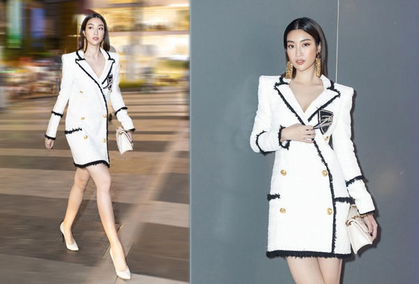 Đỗ Mỹ Linh lần đầu mặc xấu với váy cấu trúc khác lạ, biến body chữ S thành hình vuông - Ảnh 12 Đỗ Mỹ Linh lần đầu mặc xấu với váy cấu trúc khác lạ, biến body chữ S thành hình vuông - Ảnh 12