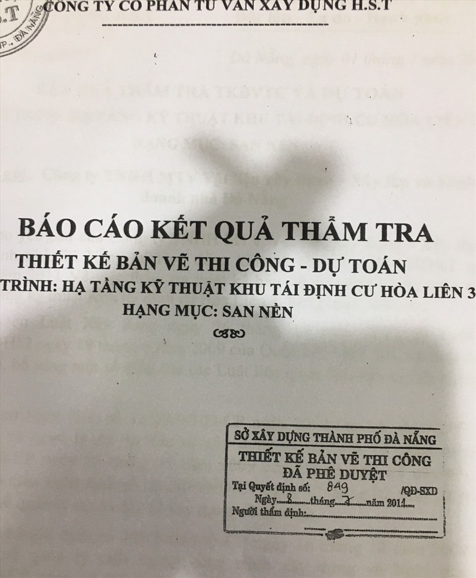 Sở Xây dựng Đà Nẵng phê duyệt bộ hồ sơ thiết kế xây dựng các công trình hạ tầng Khu tái định cư Hòa Liên, nhiều sai phạm nghiêm trọng, nhưng các cá nhân liên quan vẫn vô can. (ảnh T.H)