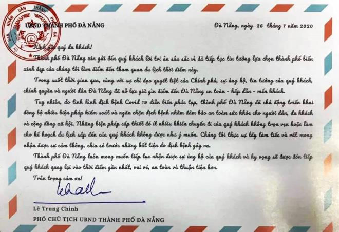 COVID-19: Lãnh đạo Đà Nẵng gửi tâm thư đến du khách - 1