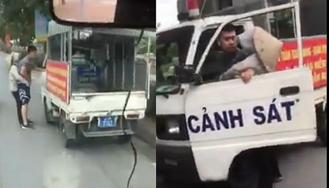 Công an phường mặc quần đùi, áo cộc đi xử lý bán hàng rong ở Hà Nội