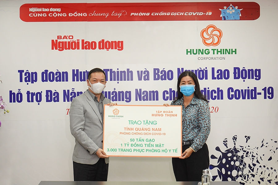tap doan hung thinh tiep suc da nang va quang nam chong dich covid 19