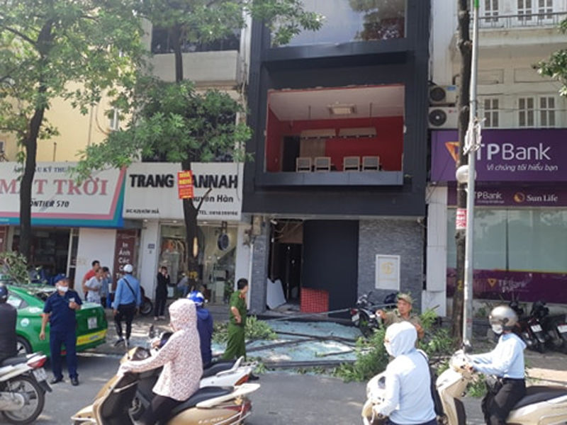 ha noi no binh gas o pho kim ma khien 3 nguoi bi thuong