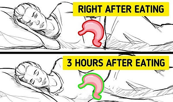 Điều gì xảy ra khi đi ngủ ngay sau bữa ăn?