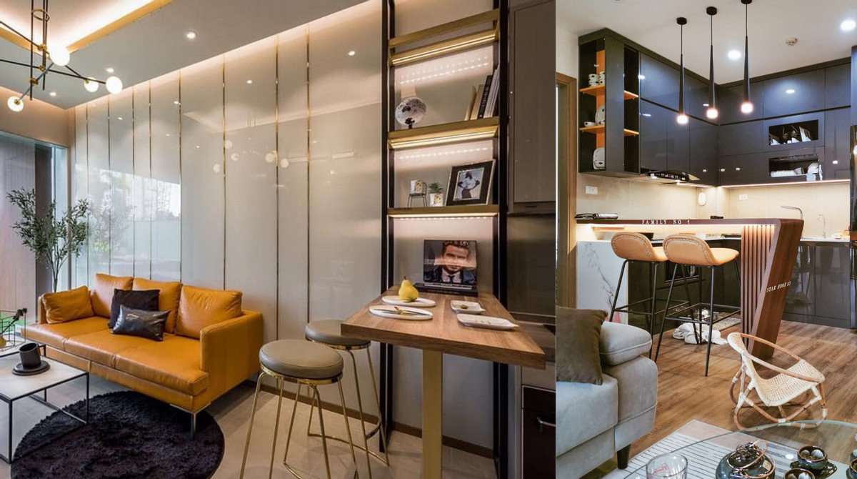 Với thiết kế tối giản nhưng vẫn sang trọng, mẫu đảo bếp n&agrave;y l&agrave;m kh&ocirc;ng gian th&ecirc;m tho&aacute;ng v&agrave; rộng. Kết hợp đ&egrave;n treo b&ecirc;n tr&ecirc;n gi&uacute;p tăng sự tinh tế của gia chủ. Đồ họa: Đức Mạnh