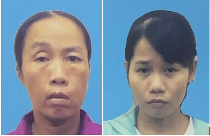 Trần Thị Cẩm v&agrave; Trần Thị Thu H&agrave; tại cơ quan CSĐT - CATP Hải Ph&ograve;ng (Ảnh B&aacute;o Hải Ph&ograve;ng)