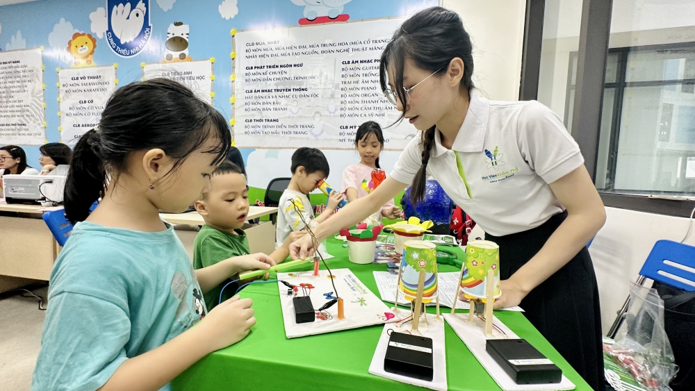 Bạn nhỏ Thủ đô hòa mình trong không gian sáng tạo Cung Thiếu nhi Hà Nội Bạn nhỏ Thủ đô hòa mình trong không gian sáng tạo Cung Thiếu nhi Hà Nội