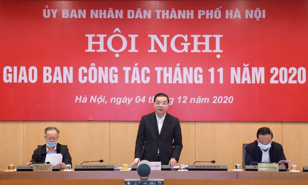 Chủ tịch UBND TP Hà Nội Chu Ngọc Anh kết luận hội nghị
